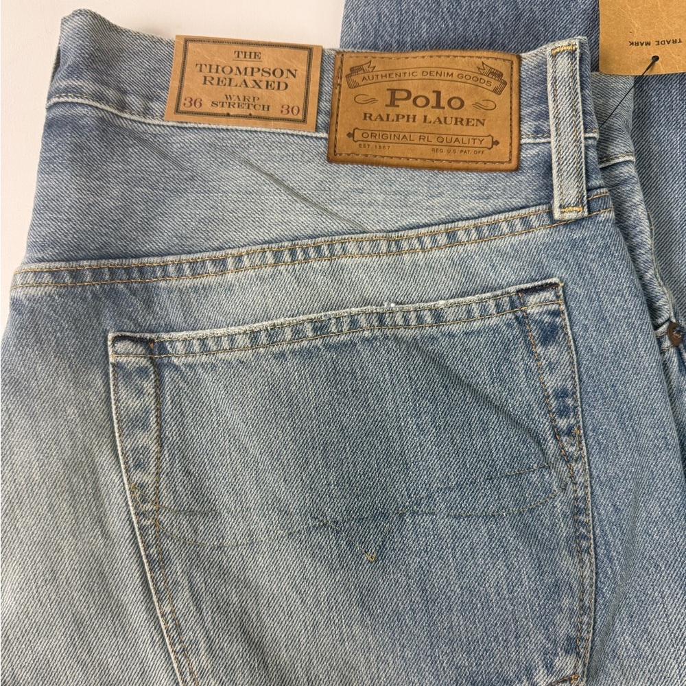 Polo Ralph Lauren Thompson Relaxed Warp Stretch Cotton Denim Jeans Mens NWT